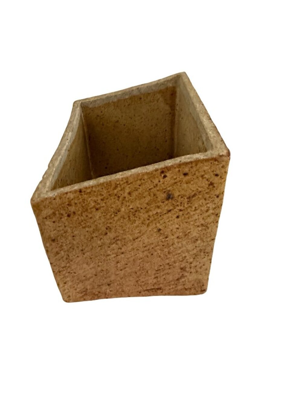 Vintage Handmade Pottery Recipe Box Rustic Studio Pottery Kitchen Organizer - Picture 5 of 8